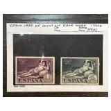 Spain 1930 VF Mint Goya Nude Stamp Issue Set