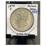1879-O Morgan Silver Dollar, AU/UNC Details, Scarc