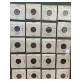 36 Encased Coins in Cardboard Holders