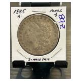 1885-S Morgan Silver Dollar in Holder " Scarce D