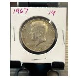 1967 Kennedy Half Dollar Coin in Holder