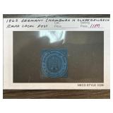 1862 Germany Hamburg and Scherenbeck Rare Local Po