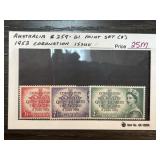 Australia #259-261 Mint Set of 1953 Coronation Iss