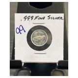 One-Gram .999 Fine Silver Coin Featuring Florida G