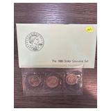 1980 Dollar Souvenir Set with Three Coins and Orig
