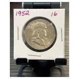 1952 Franklin Half Dollar Coin in Display Holder