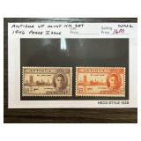 Antigua 1946 Peace Issue VF Mint NH Set