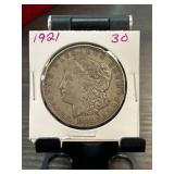 1921 Morgan Silver Dollar in Holder