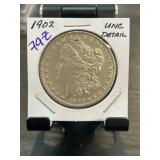 1902 Morgan Silver Dollar with UNC Detail