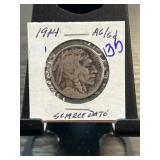 1944 Buffalo Nickel, Scarce Date