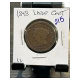 1848 United States Large Cent
