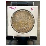 1921 Morgan Silver Dollar Coin in Display Holder