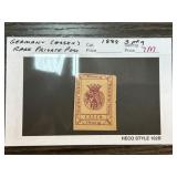 1888 Germany Essen Rare Private Post Stamp