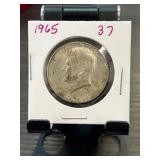 1965 Kennedy Half Dollar Coin in Holder