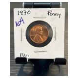 1970 Lincoln Penny in BU Condition in Holder