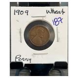 1909 Wheat Penny in Protective Holder