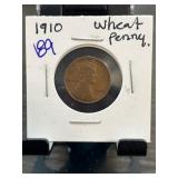 1910 United States Wheat Penny in Collector Holder