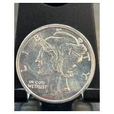 One Troy Ounce .999 Silver Round with Liberty Desi