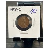 1947-S Lincoln Wheat Cent in Coin Holder
