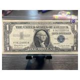 1957B Series G Silver Certificate One Dollar Note