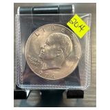 1974 Eisenhower Dollar Coin in Protective Case