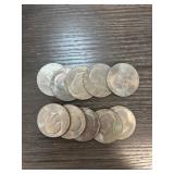 10 Mixed Date Ike Dollars