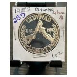 1988-S Silver Olympic Commemorative Dollar Coin