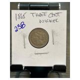 1865 United States Three-Cent Nickel