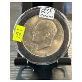 1972 Eisenhower Dollar Type 1 in Protective Case