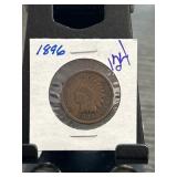 1896 Indian Head Penny in Protective Holder