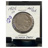 1925-D Buffalo Nickel in AG Condition " Scarce D