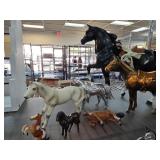 Decorative Horse Figurines in Various Materials an