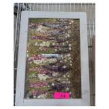 Framed Pressed Flower Art in Wooden Frame