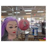 Lot Including Mannequin Head, Pink Globe, DVD Set,