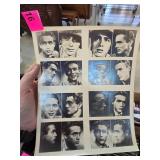 Vintage Film Actor Portrait Sheet: 12 Black-and-Wh