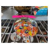 Multi-Color Glass Millefiori Paperweight