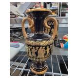 Greek Hand-Made 24K Gold-Accentuated Ceramic Vase