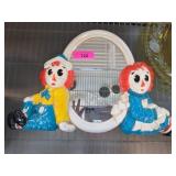 Raggedy Ann and Andy Wall Mirror by Dordan Manufac