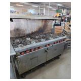 Vulcan Commercial Gas Range With Ovens and Six Bur