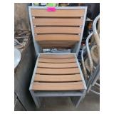 8 Stacking Patio Chairs With Aluminum Frame And Wo