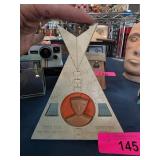 Teepee-Shaped Thermometer With Native American Des