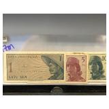 1964 Bank Indonesia Banknotes: 1, 5, and 10 Sen