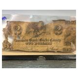 Farmers Bank of Bucks County $2 Note " Circa 19t
