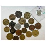 20 Trade and Token Coins, Various Designs and Mate