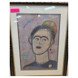 Pastel Portrait of Frida Kahlo