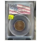 Jamaica 1964 1/2 Penny PCGS Certified WTC Ground Z