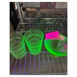 4 Green Uranium Glasses