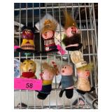 6 Vintage Kellogg Finger Puppets from 1972