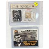 President John F. Kennedy Relic Cards Featuring Be