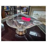 Glass Dish with Sterling Silver Base